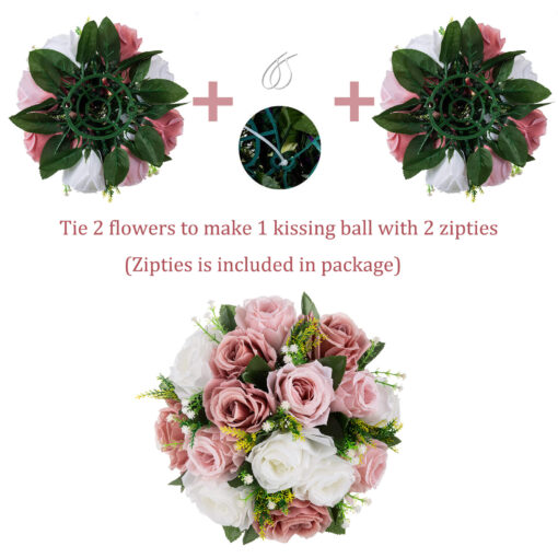 flower kissing ball wedding